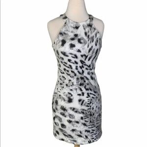 Parker Sequin Mini Leopard Dress